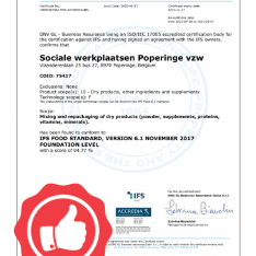 IFS certificatie